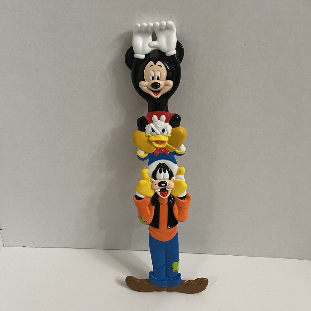 Disneyland Resort Backscratcher Mickey Donald Goofy Stacked 15" Souvenir
